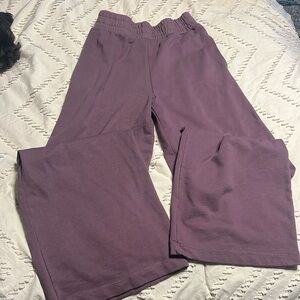 Mauve wide leg sweatpants medium
